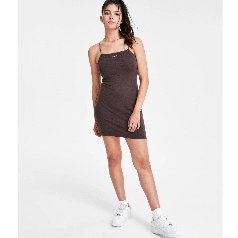 Nike Sportswear Chill Knit Women's Size XS‎ Tight Mini-Rib Cami Dress FN4157-237